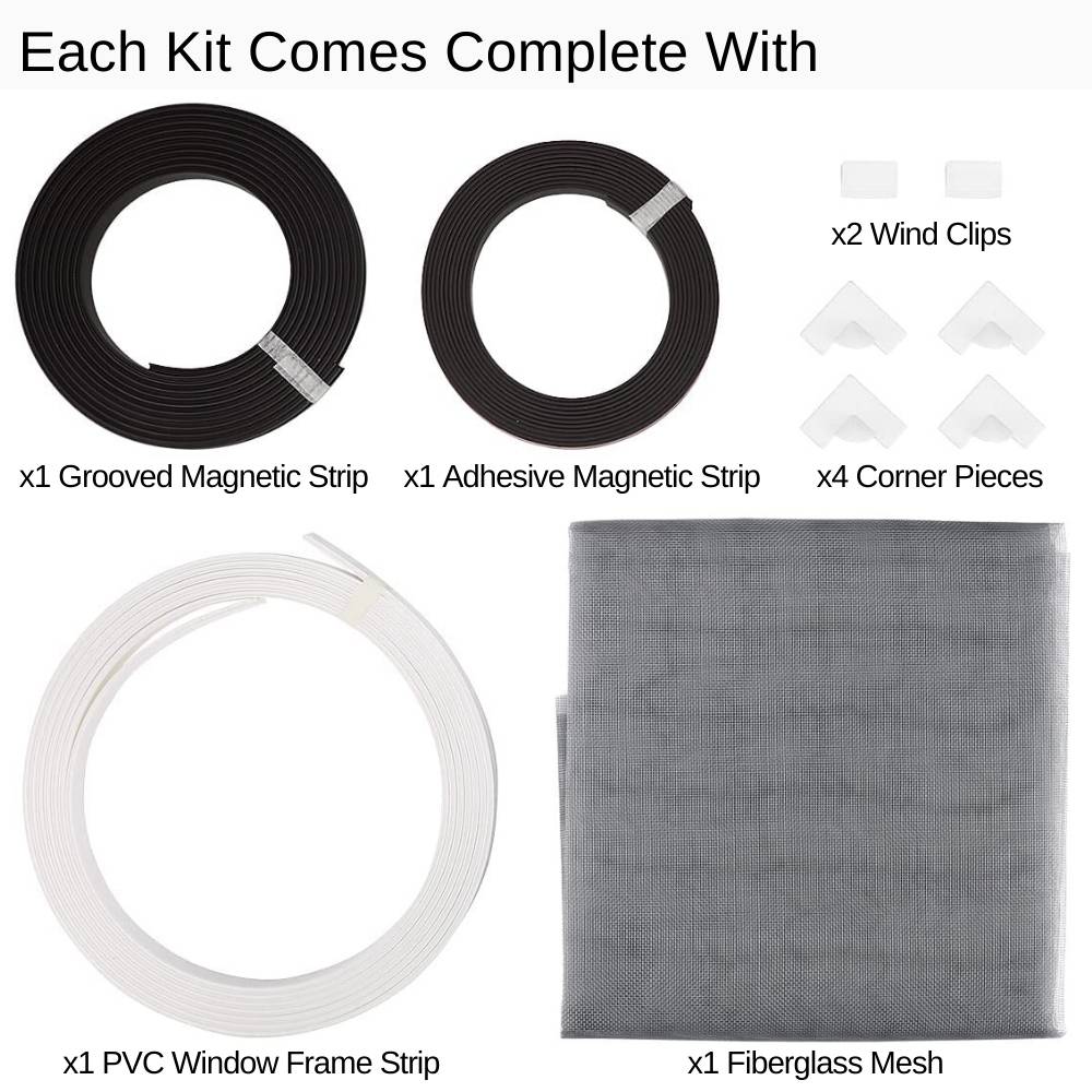 A magnetic window screen fitted to a United States window frame
